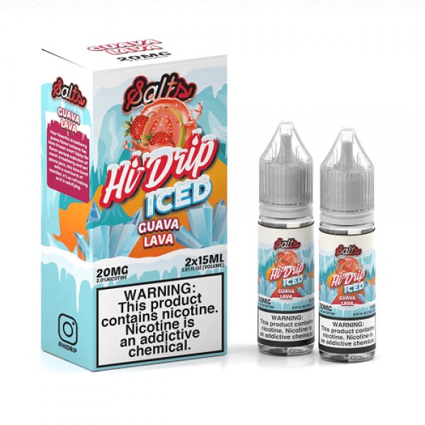 Hi-Drip Salts Iced 2x 15ml Guava Lava Vape Juice