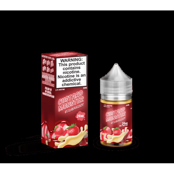 Custard Monster Salts Strawberry Custard 30ml Nic Salt Vape Juice