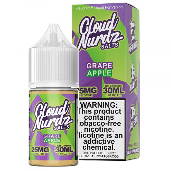 Grape Apple 30ml Synthetic Nic Salt Vape Juice - Cloud Nurdz