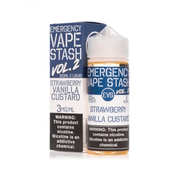 Strawberry Vanilla Custard 120ml Vape Juice - Emergency Vape Stash Vol. 2