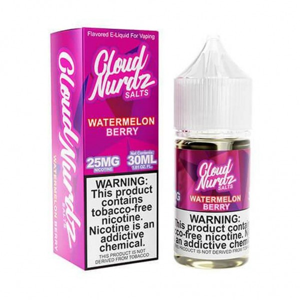 Cloud Nurdz Watermelon Berry 30ml Synthetic Nic Salt Vape Juice