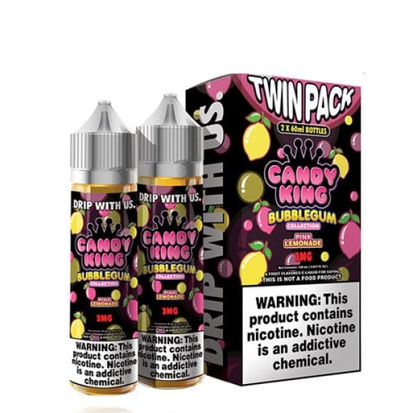 Candy King Twin Pack Bubblegum Pink Lemonade 2x 60ml Vape Juice