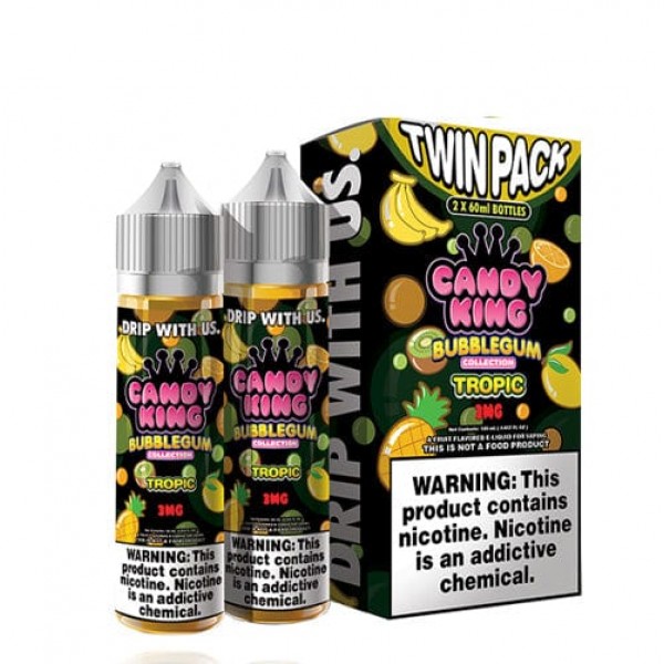 Candy King Twin Pack Bubblegum Tropic 2x 60ml Vape Juice