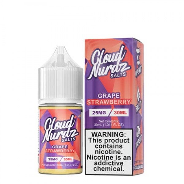 Cloud Nurdz Salts Grape Strawberry 30ml Nic Salt Vape Juice