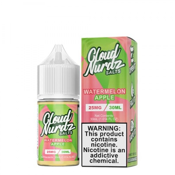 Cloud Nurdz Salts Watermelon Apple 30ml Nic Salt Vape Juice