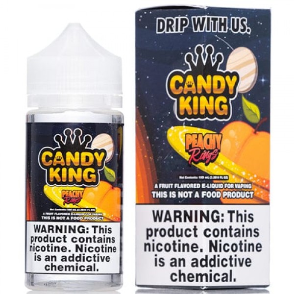 Candy King Peachy Rings Synthetic Nicotine 100ml Vape Juice