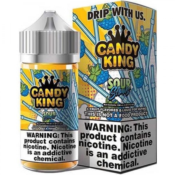 Candy King Sour Straws Synthetic Nicotine 100ml Vape Juice