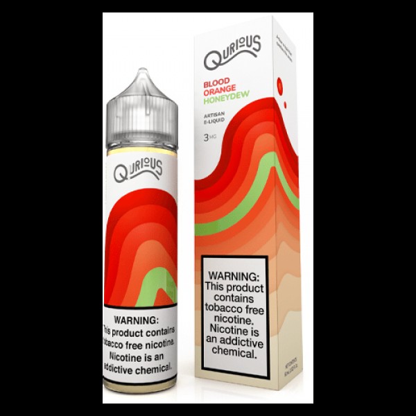 Qurious Blood Orange Honeydew 60ml Synthetic Nicotine Vape Juice