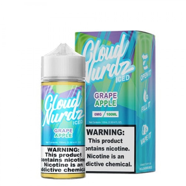 Cloud Nurdz Grape Apple ICED 100ml Vape Juice