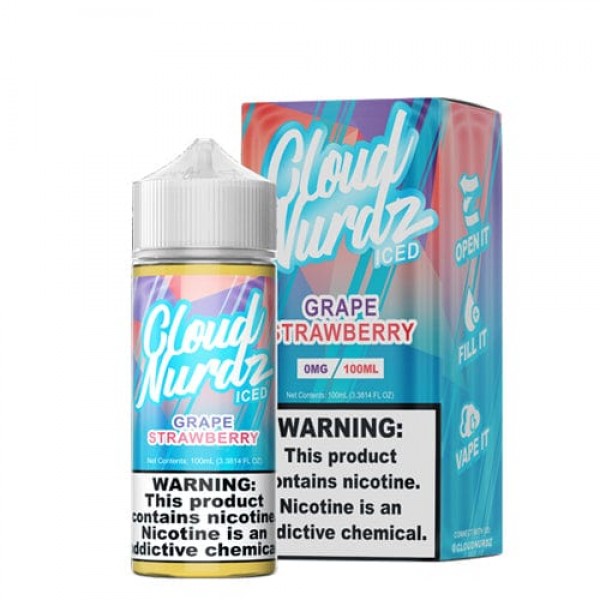 Cloud Nurdz Grape Strawberry ICED 100ml Vape Juice