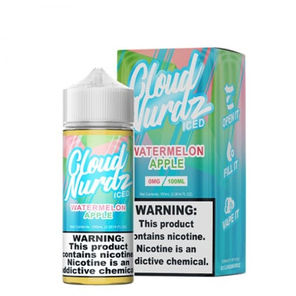 Cloud Nurdz Watermelon Apple ICED 100ml Vape Juice