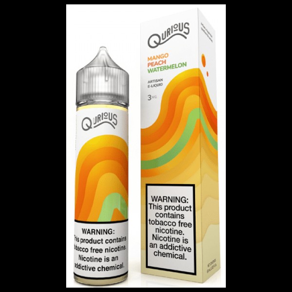 Qurious Mango Peach Watermelon 60ml Synthetic Nicotine Vape Juice