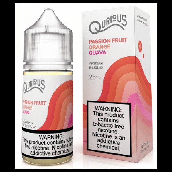 Qurious Salts Passion Fruit Orange Guava 30ml Synthetic Nic Salt Vape Juice