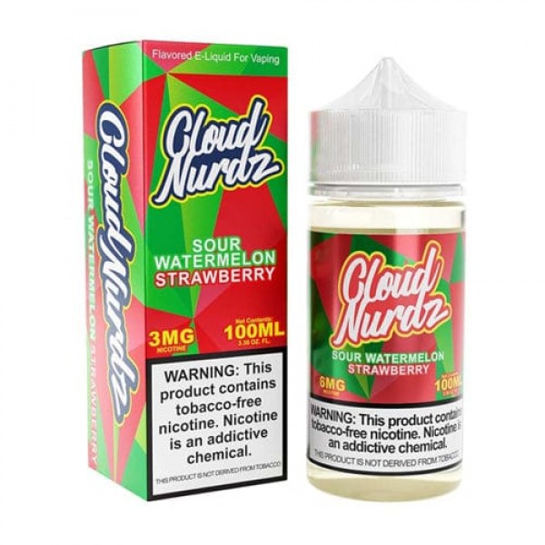 Sour Watermelon Strawberry 100ml TF Vape Juice - Cloud Nurdz