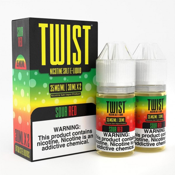 Sour Red 2x 30ml Nic Salt Vape Juice - Twist E-Liquids