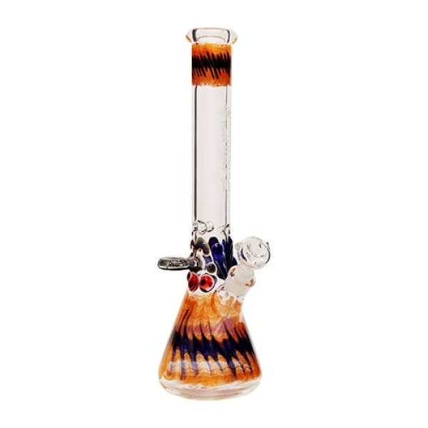 AMG 18" Glass Beaker Bong w/ Accents (7mm Thick)