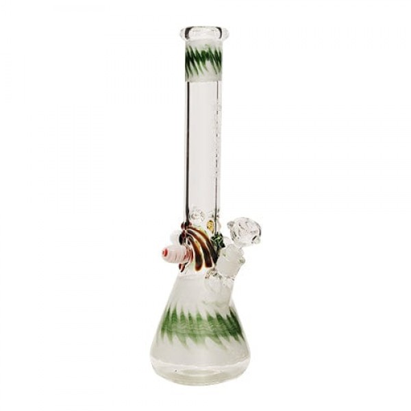 AMG 18" Glass Beaker Bong w/ Accents (7mm Thick)