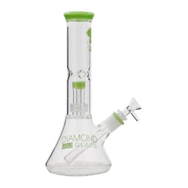 Diamond Glass 11" Beaker Bong w/ Mansion Showerhead