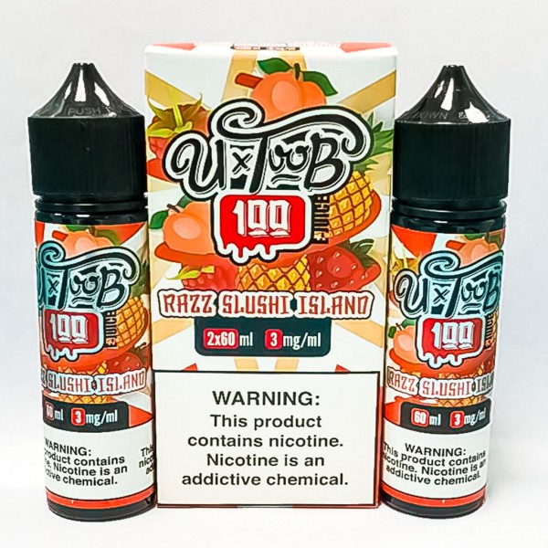 U TooB 100 Razz Slushi Island 2x 60ml (120ml) Vape Juice