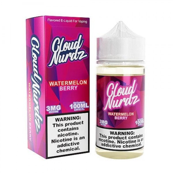 Cloud Nurdz Watermelon Berry 100ml Synthetic Vape Juice