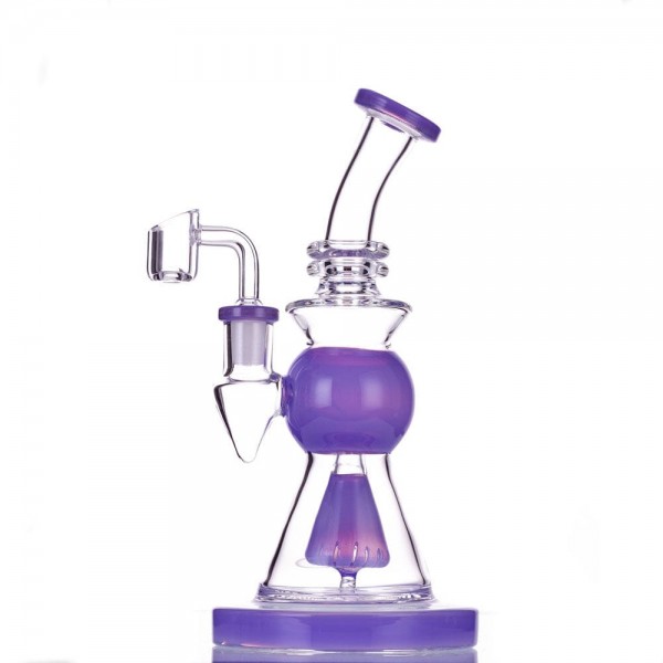 8.5" Slitted Showerhead Dab Rig w/ Reclaim Catch