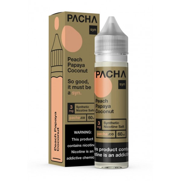 Pacha Syn Peach Papaya and Coconut Cream 60ml Vape Juice