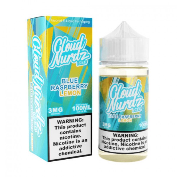 Iced Blue Raspberry Lemon 100ml Vape Juice - Cloud Nurdz