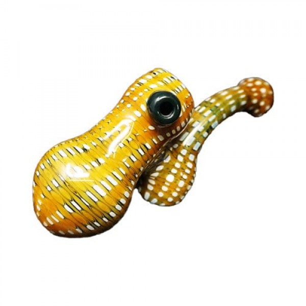 Heady Handmade Glass Bubbler w/ "Octopus" Accents