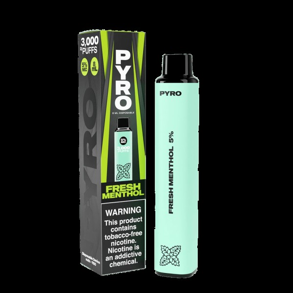PYRO 3000 Disposable Vape - Fresh Menthol