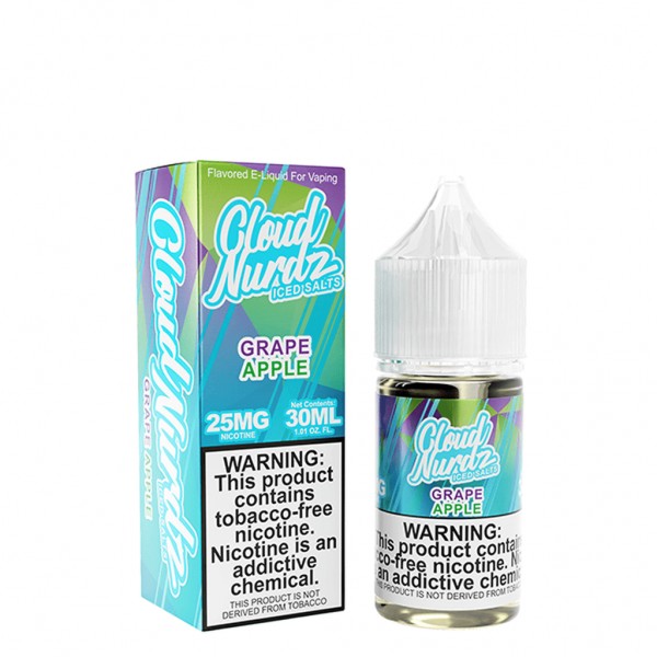 Grape Apple Iced 30ml TF Nic Salt Vape Juice - Cloud Nurdz