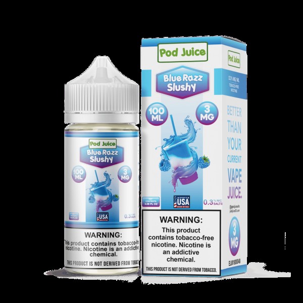 Pod Juice Freeze Blue Razz Slushy TF 100ml Vape Juice