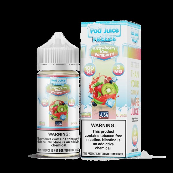 Pod Juice Freeze Strawberry Kiwi Pomberry TF 100ml Vape Juice