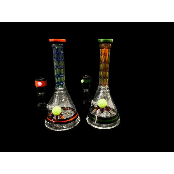 8.5" Fumed Handmade Glass Bong w/ Mini Showerhead Perc