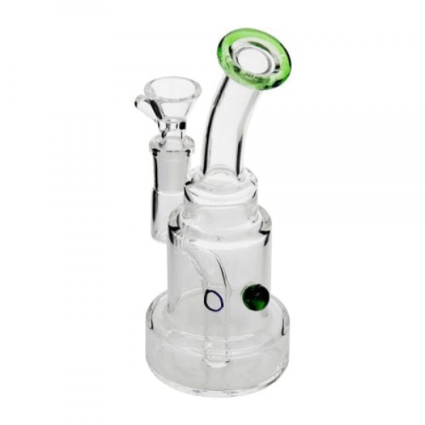 6" Glass Bong w/ Green Accent Color