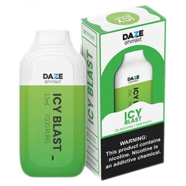 7 Daze Ohmlet Disposable Vape (5%, 7000 Puffs) - Icy Blast