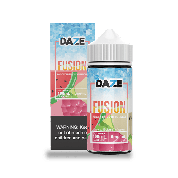 7 Daze Fusion Raspberry Green Apple Watermelon ICED 100ml Vape Juice